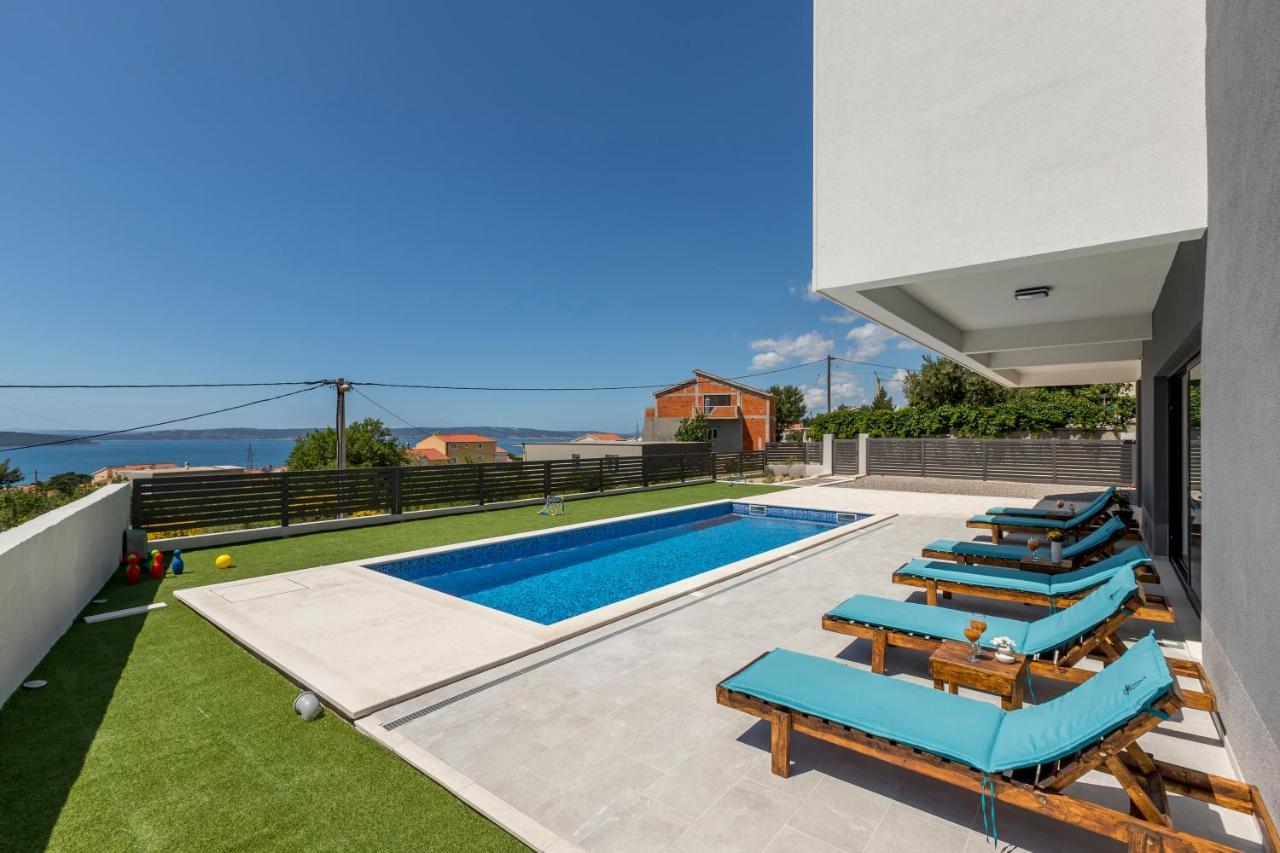Kaštela Luxury Villa La Nonna Ana - Heated Pool, Sea View, Near Split מראה חיצוני תמונה